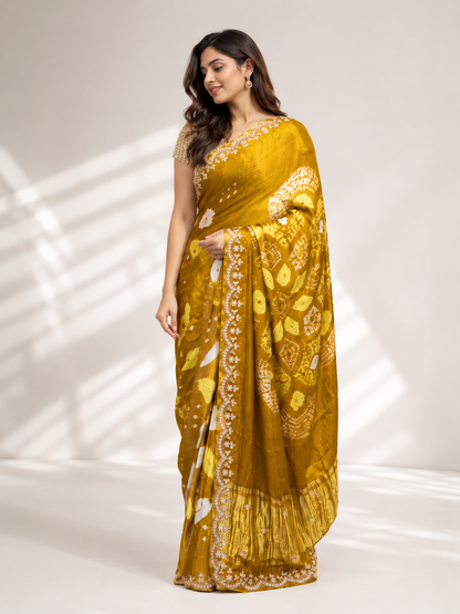 Modal Silk Tie-Dye Saree