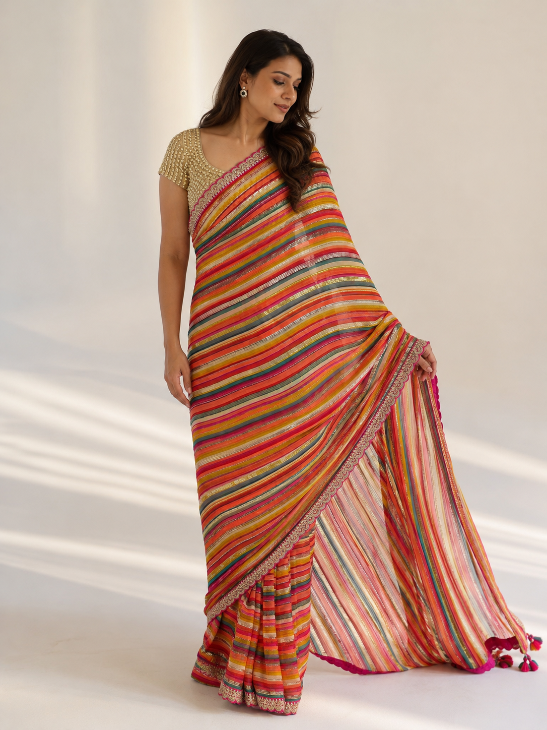 Printed Georgette Saree