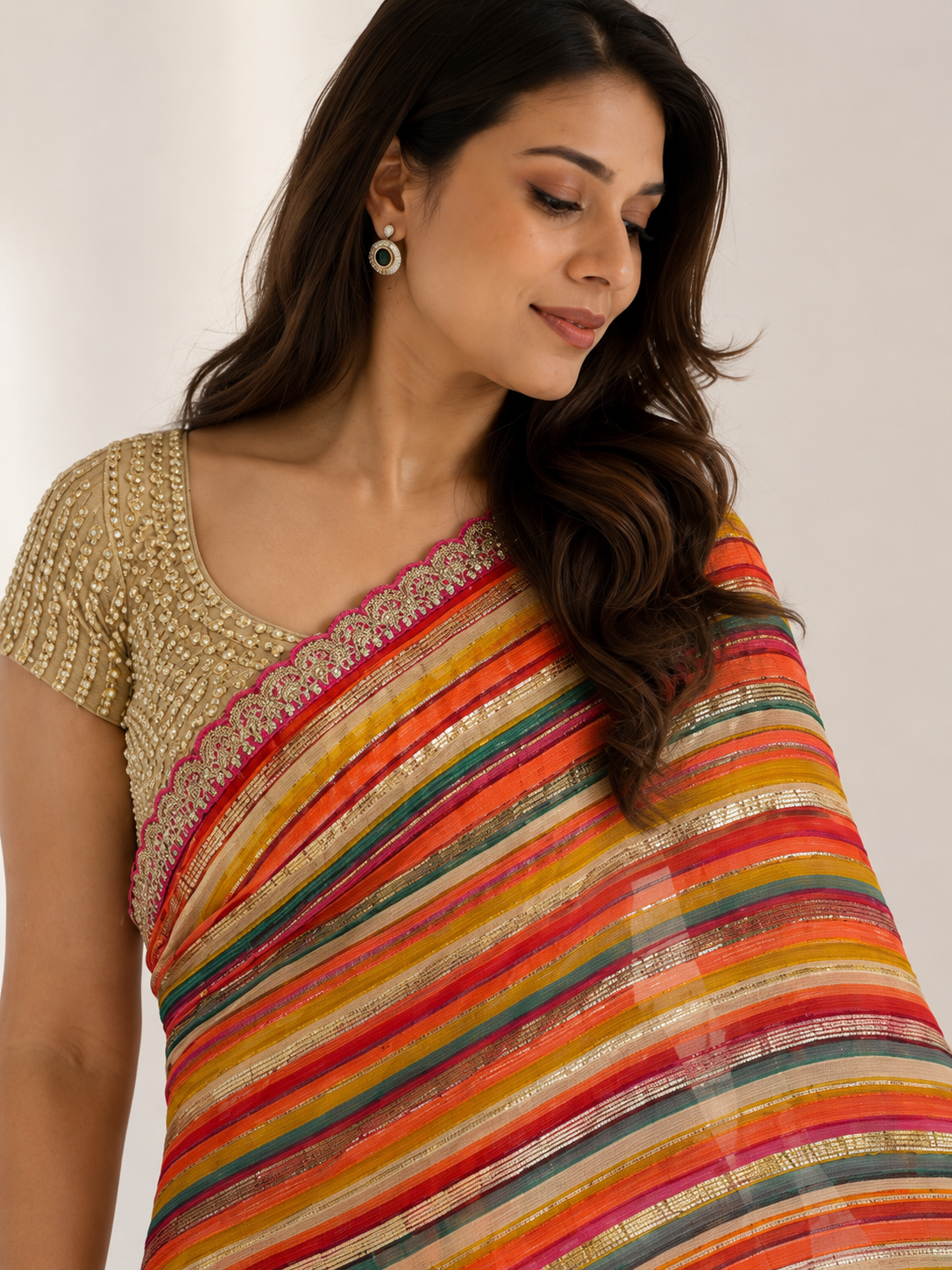 Printed Georgette Saree