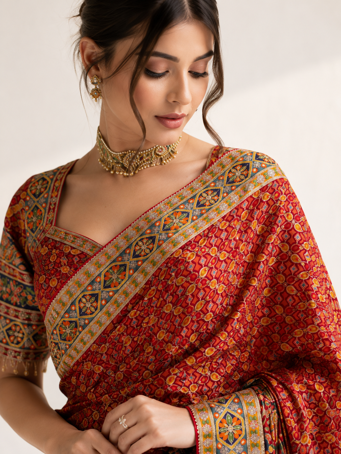 Chinon Silk Saree