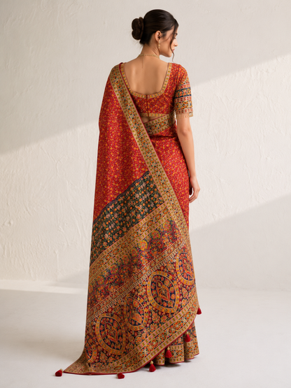 Chinon Silk Saree
