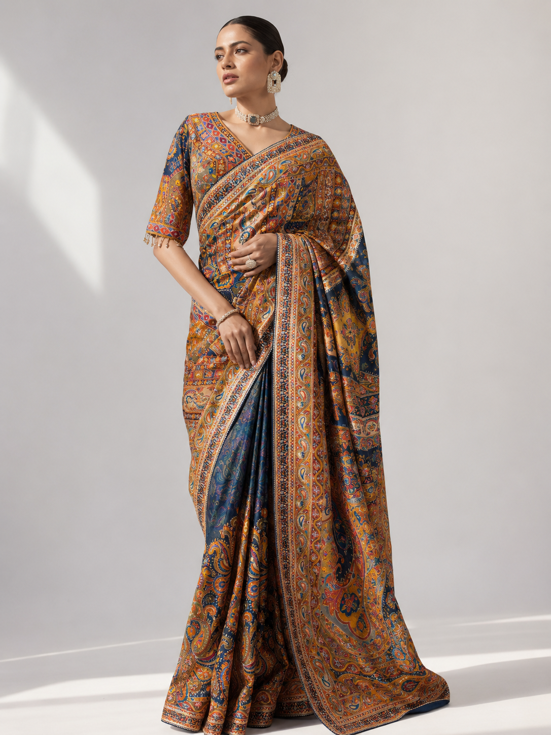 Chinon Silk Saree
