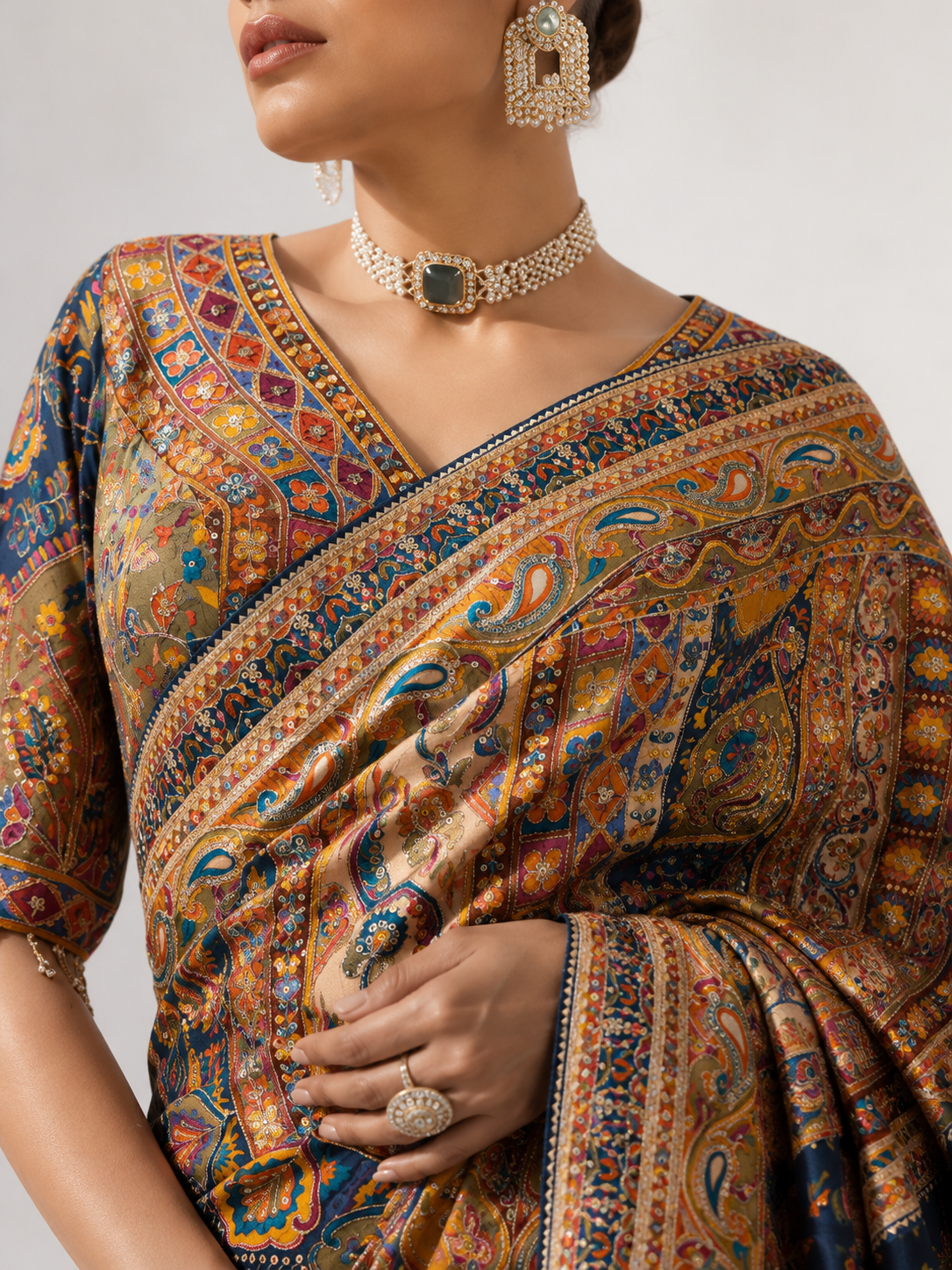 Chinon Silk Saree