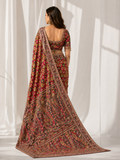 Chinon Silk Saree