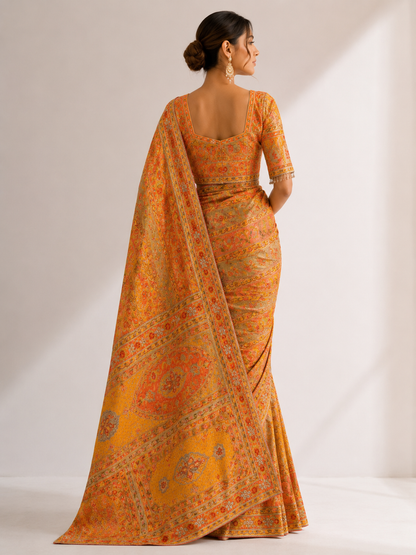 Chinon Silk Saree