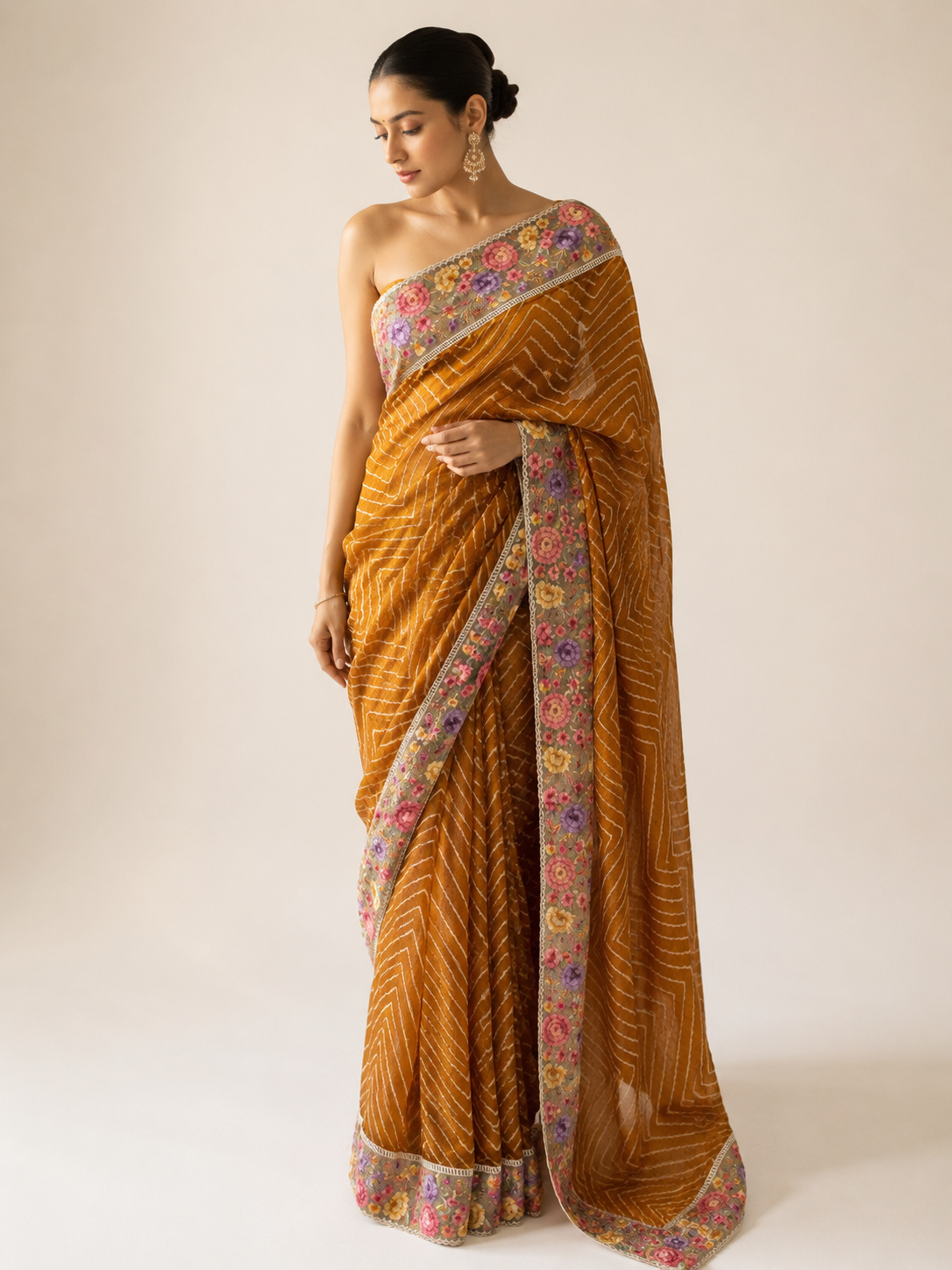 Organza Embroidery Saree