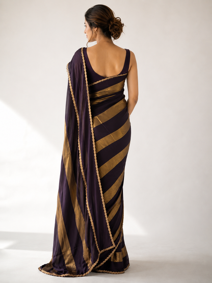 Cocktail Crepe Silk Saree