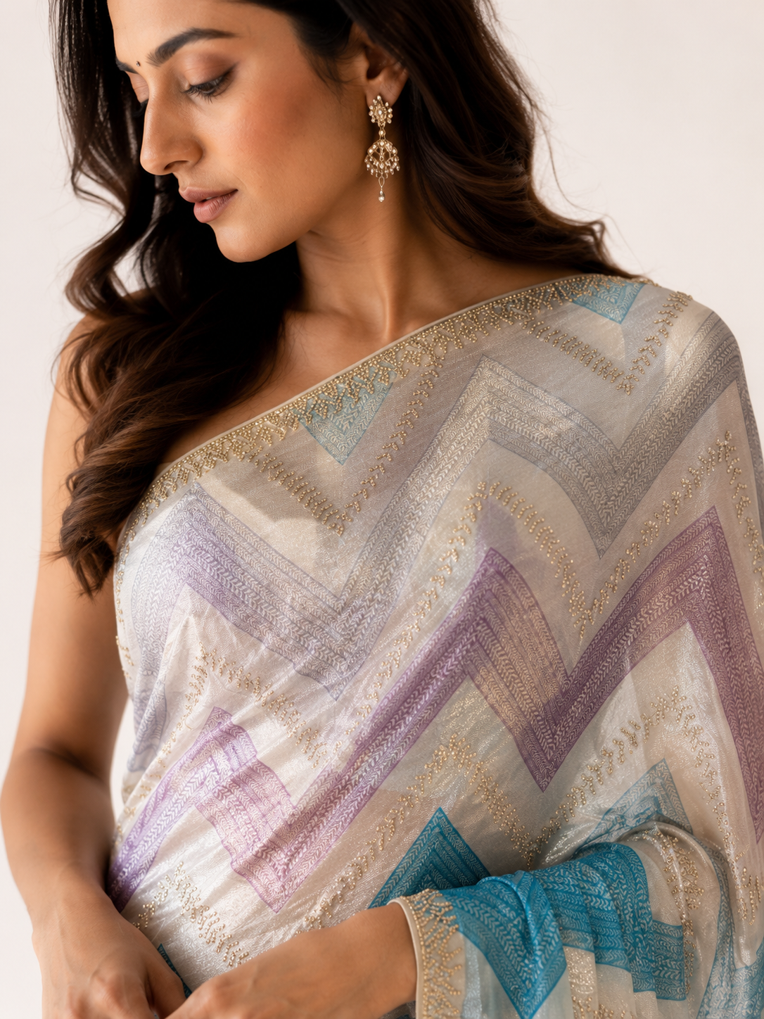 Digital Print Organza Saree