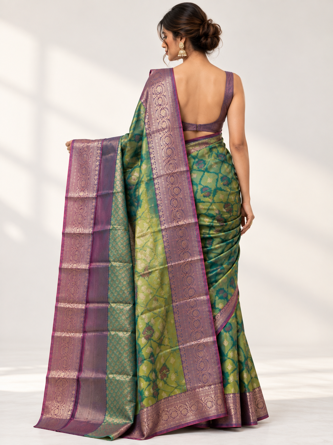 Katan Silk Contrast Saree