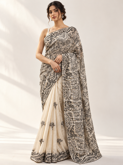 Tussar Kantha Saree