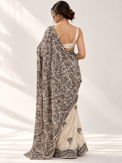 Tussar Kantha Saree