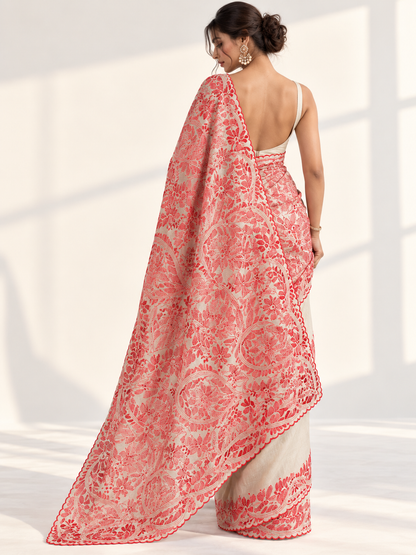 Tussar Kantha Saree