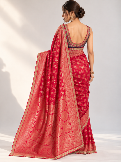 Mashru Scallop Saree