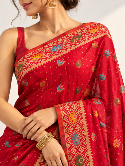 Meenakari Mashru Saree
