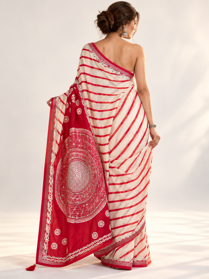 Ajrak Gota Modal Saree