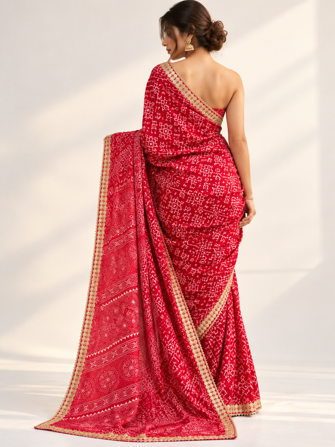 Ajrak Gota Modal Saree