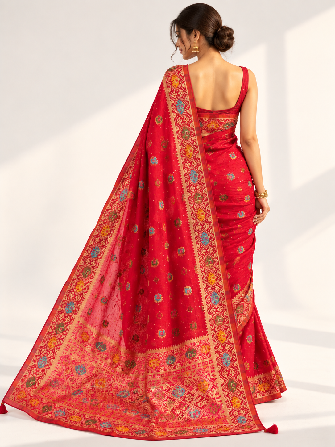 Meenakari Mashru Saree