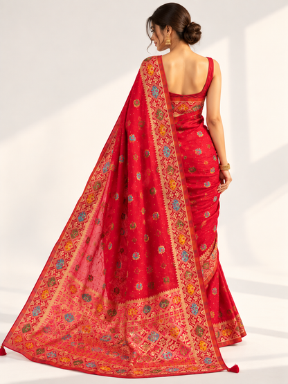 Meenakari Mashru Saree