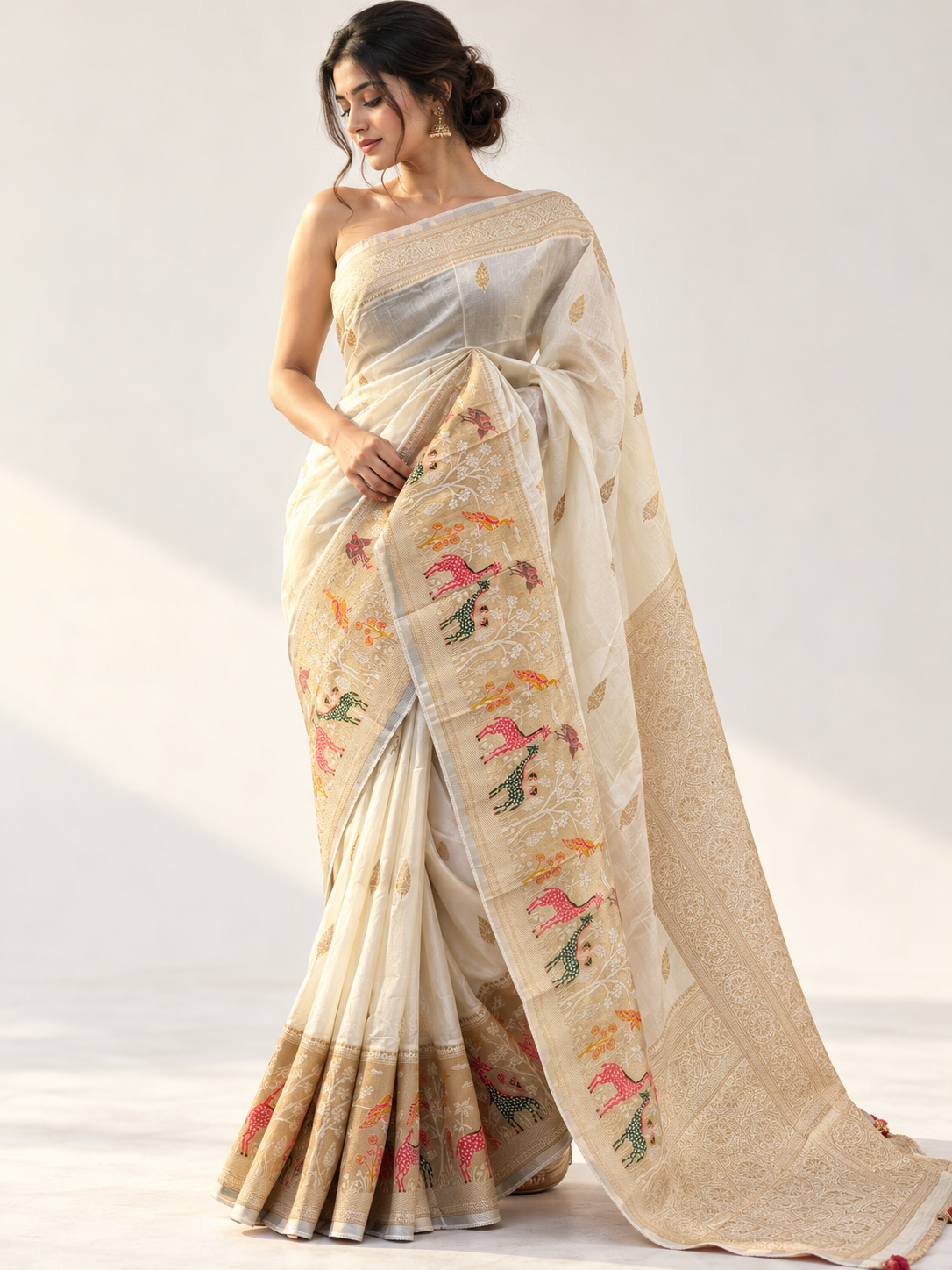 Dola Animal Motif Saree
