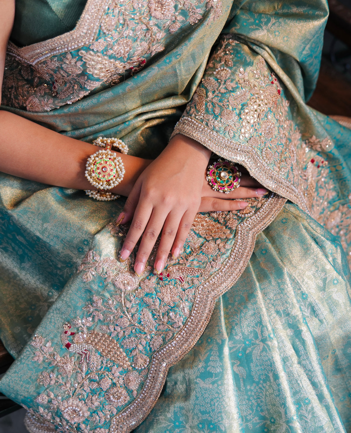 KANJIVARAM SILK EMBROIDERED SAREE