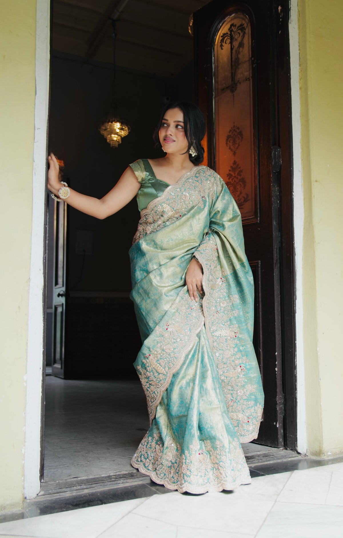 KANJIVARAM SILK EMBROIDERED SAREE