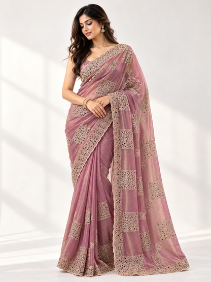 Pastel Cutdana Tissue Saree