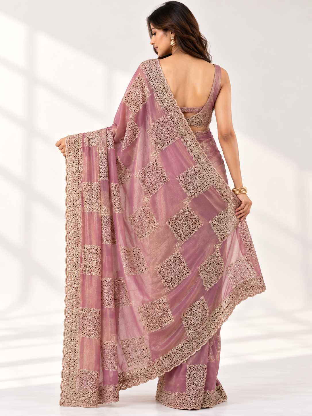 Pastel Cutdana Tissue Saree
