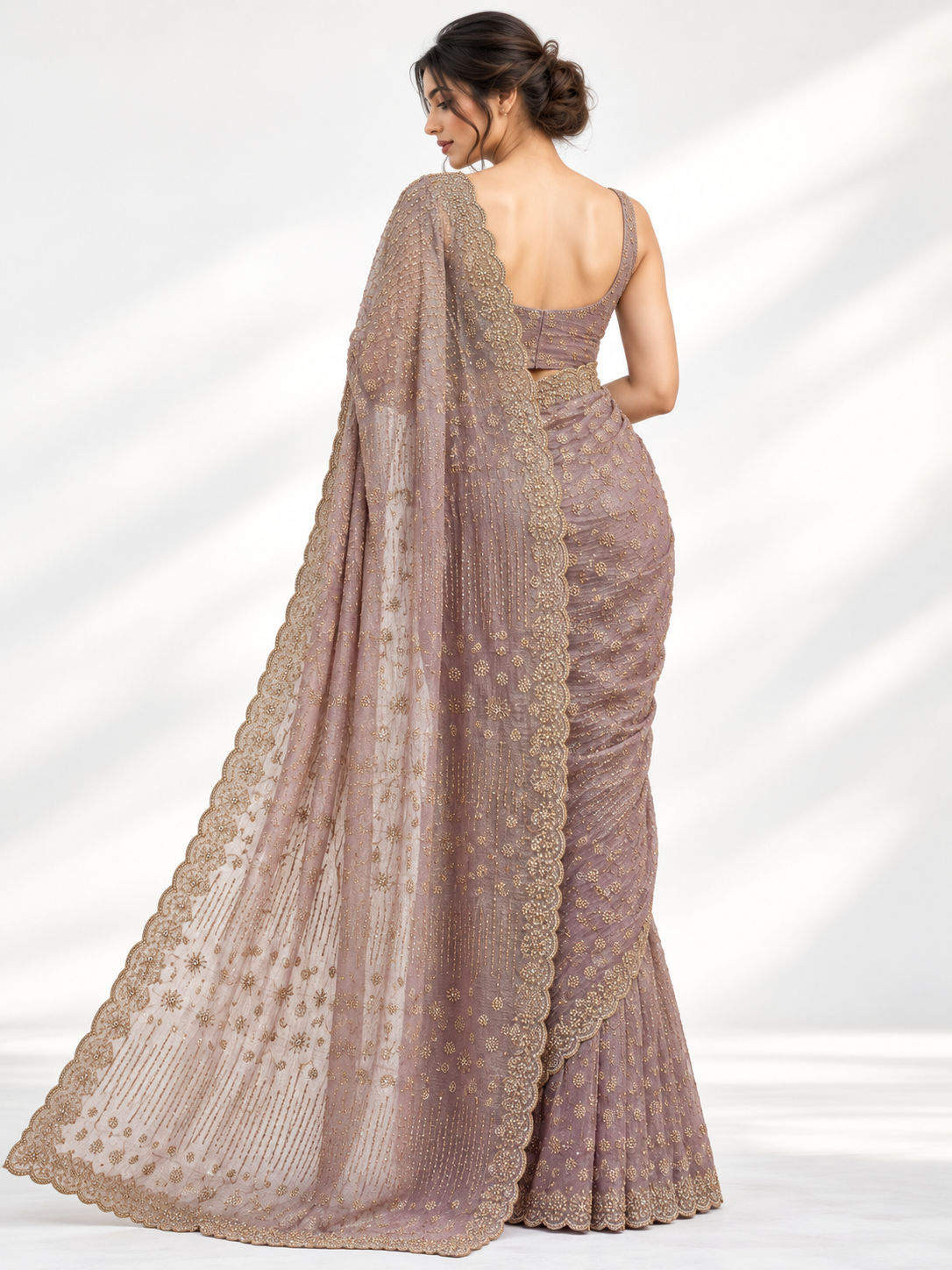 Swarovski Crush Tissue Saree